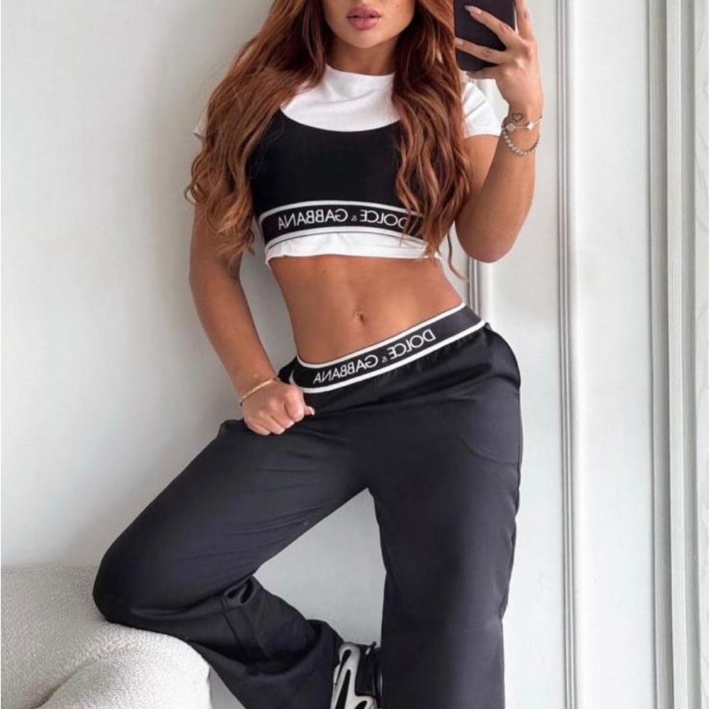 Dolce & Gabbana Black Track Pants for Women